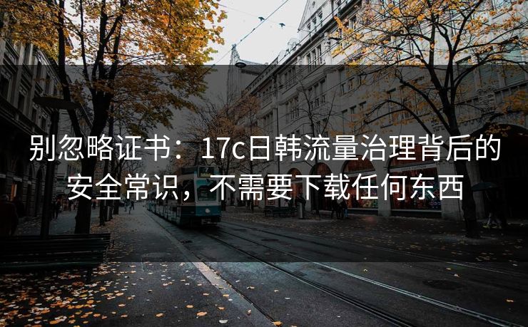 别忽略证书:17c日韩流量治理背后的安全常识,不需要下载任何东西 别忽略证书:17c日韩流量治理背后的安全常识,不需要下载任何东西